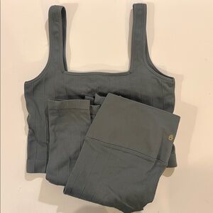 Spiritual Gangster Set - Amara Wide Rib
Seamless Tank and Leggings; Winter Thyme